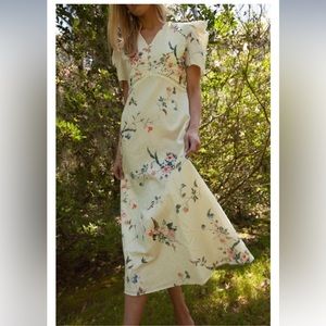 Elise Midi Dress by Anna Cate in Ivory Floral Size 6